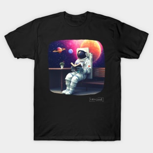 an astronaut reading a book T-Shirt